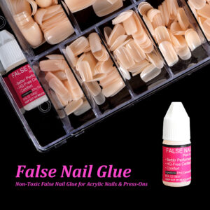 Senboma TPO&HEMA Free 240pcs Salon Nail Tips with False Nail Glue
