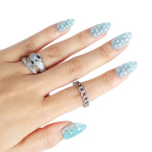 3D Bulge Summer Season Spray Fake Nail Tips