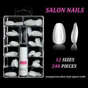 Senboma Custom Salon Nails with Brush-On Glue